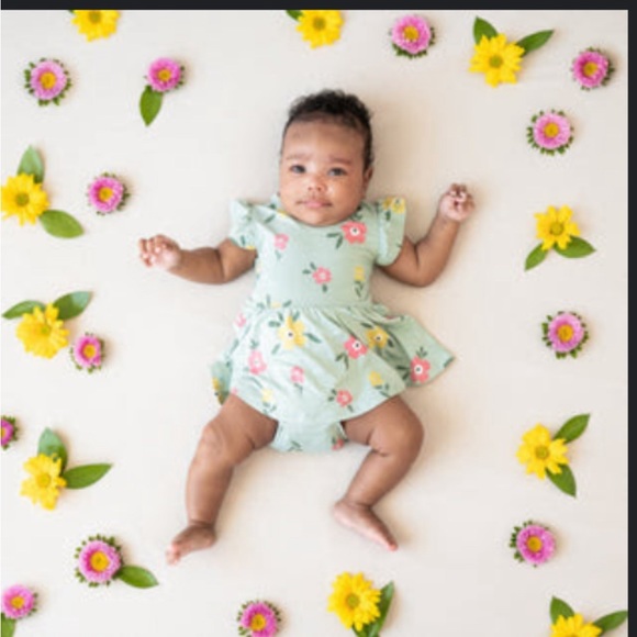 Kyte Baby Twirl Dress Bodysuit (Buttercup) - Picture 3 of 3